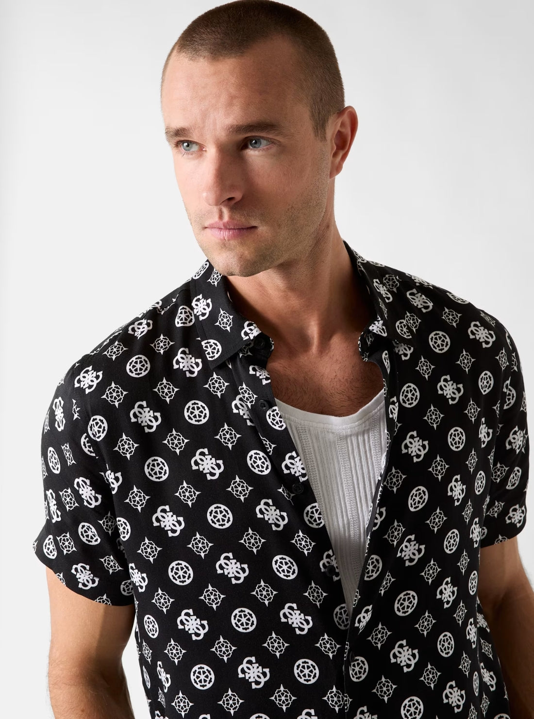 Black Wayco Peony Logo Shirt