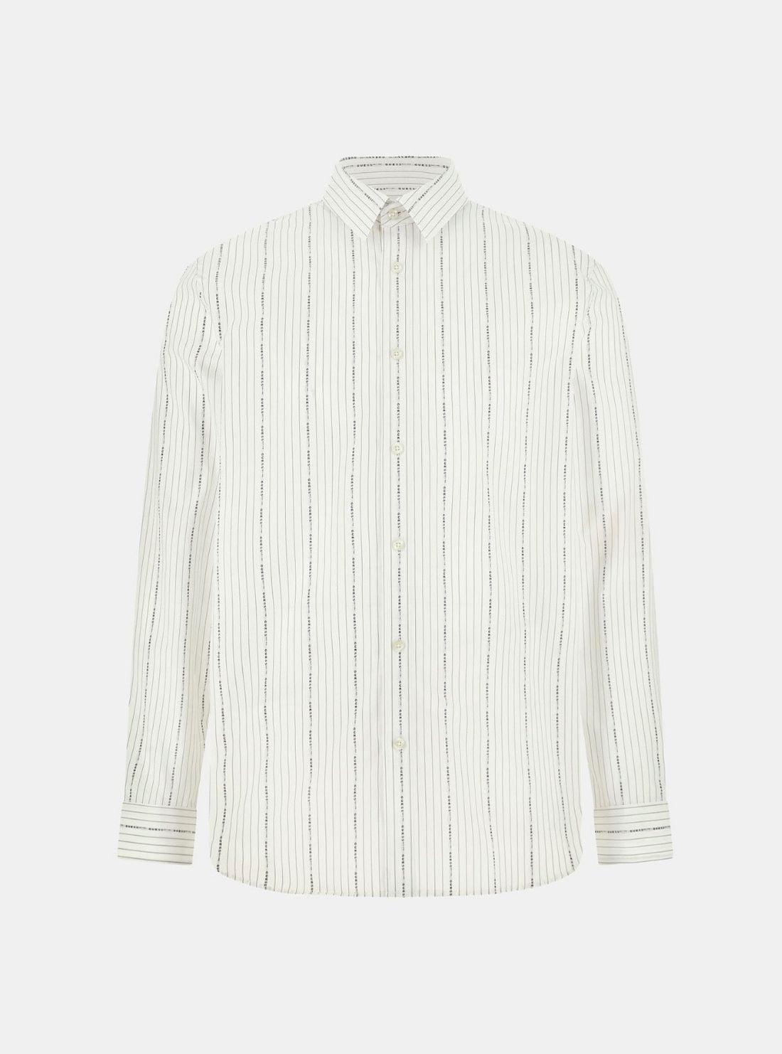GUESS Mens Multi Striped Logo Jacquard Shirt M6RH71WK001 Flatlay front