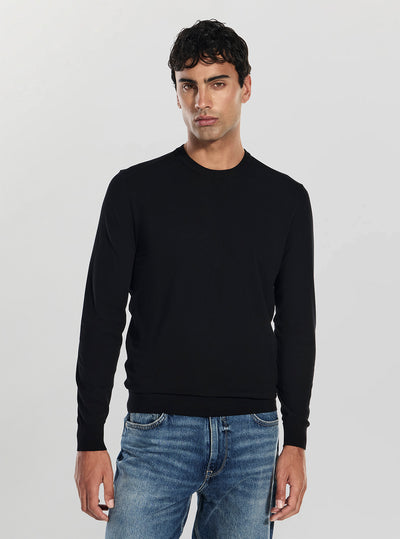 GUESS Mens Black Kadir Tech Sweater M6RR16Z4442 Front View