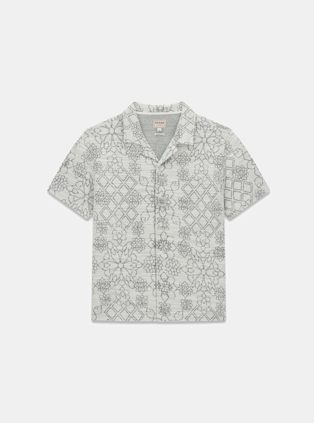 GUESS Mens Multi Nomad Knit Jacquard Shirt M6YP34K4489 Flatlay