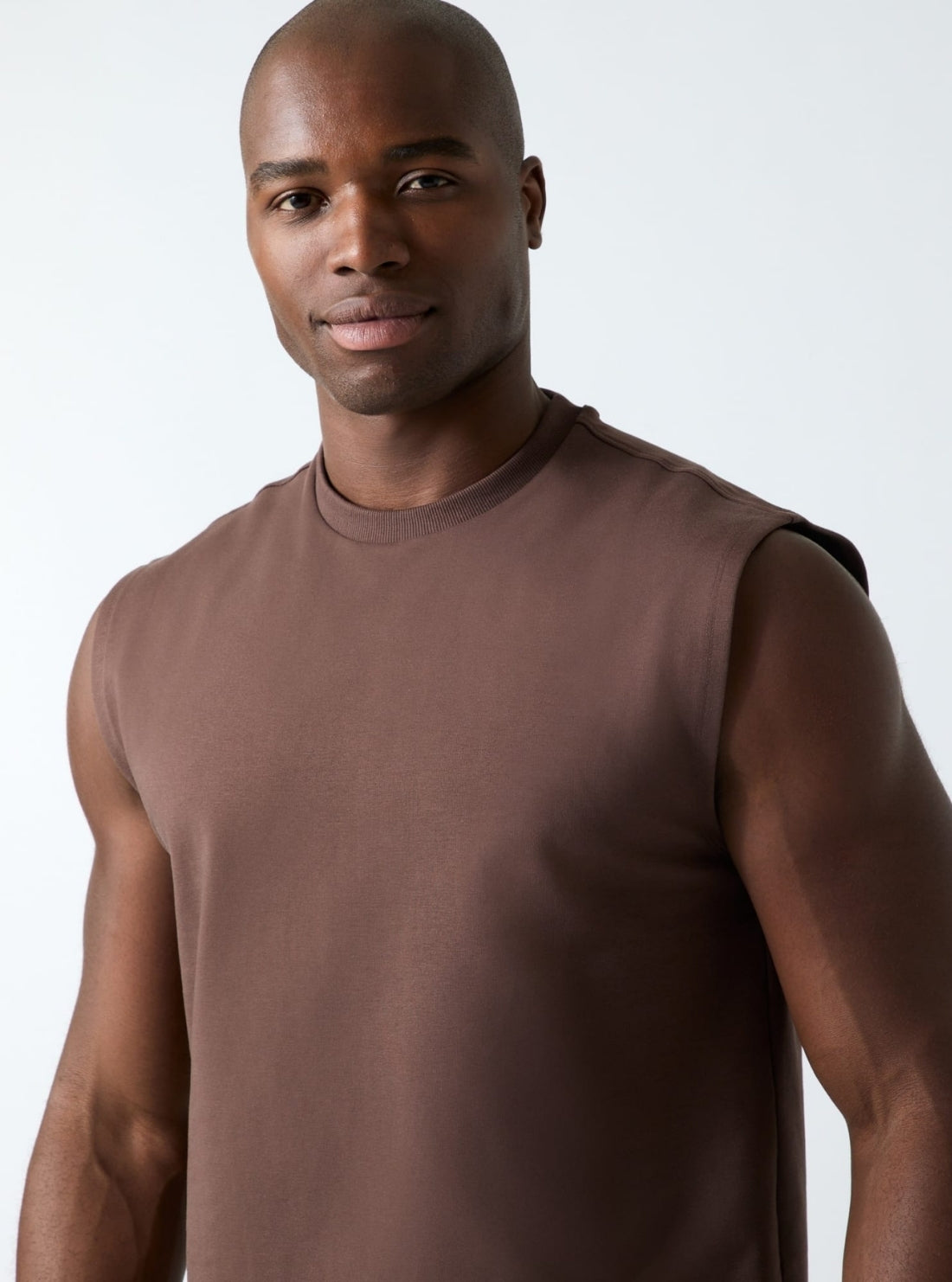 GUESS Mens Brown Muscle Active T-Shirt M6YP51K7383 Detail View