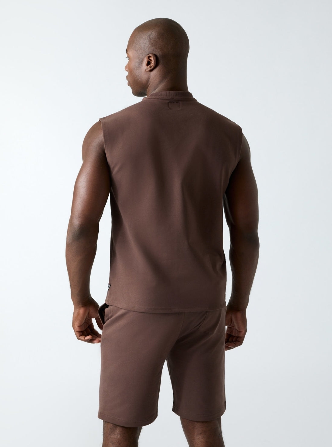 GUESS Mens Brown Muscle Active T-Shirt M6YP51K7383 Back View