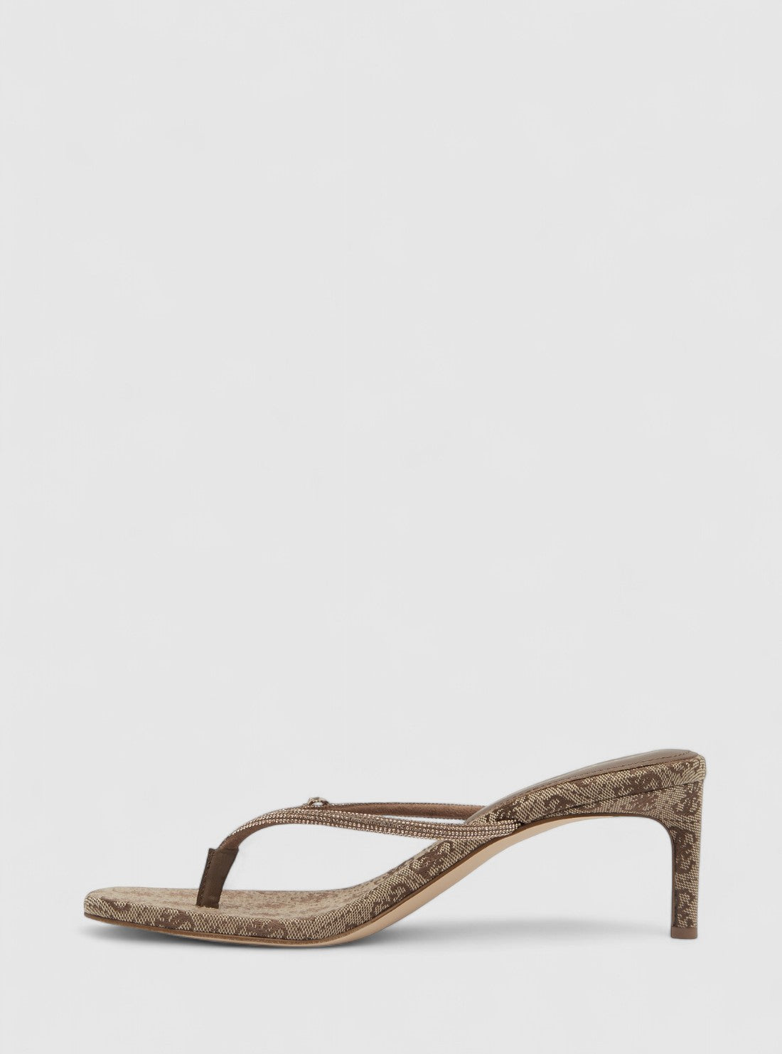 GUESS Womens Gold Logo Mayan Heeled Sandals MAYAN Side View