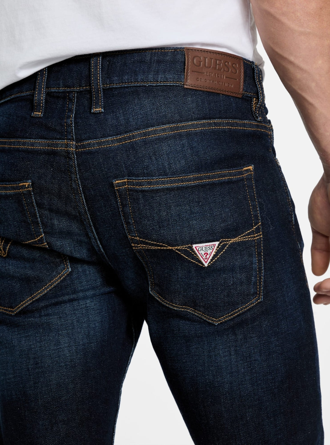 Eco Finnley Slim-Fit Tapered Jeans in Indigo Wash MBRAS2D0910 Detail View
