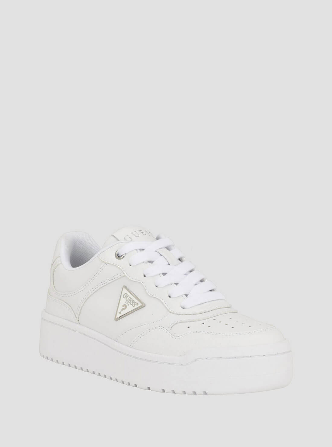 White Miram Sneakers | GUESS Women's Shoes | front view