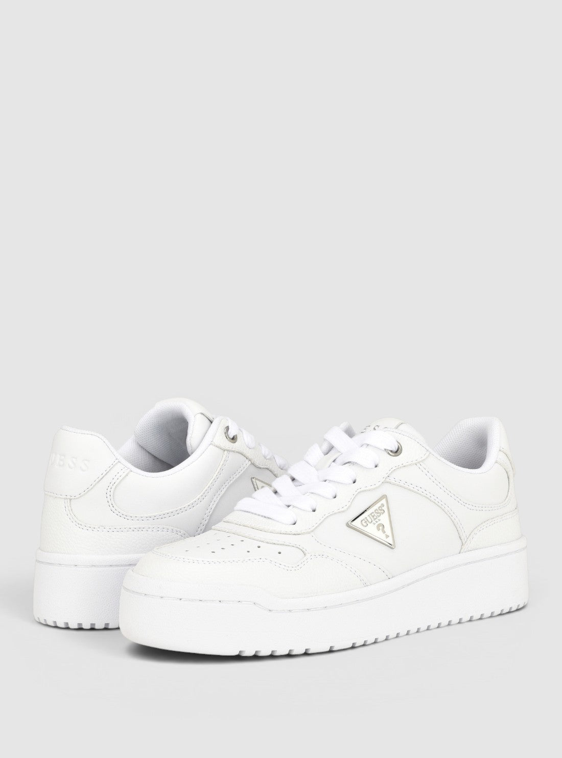 GUESS Footwear White Miram Low-Top Sneakers MIRAM Front Side View