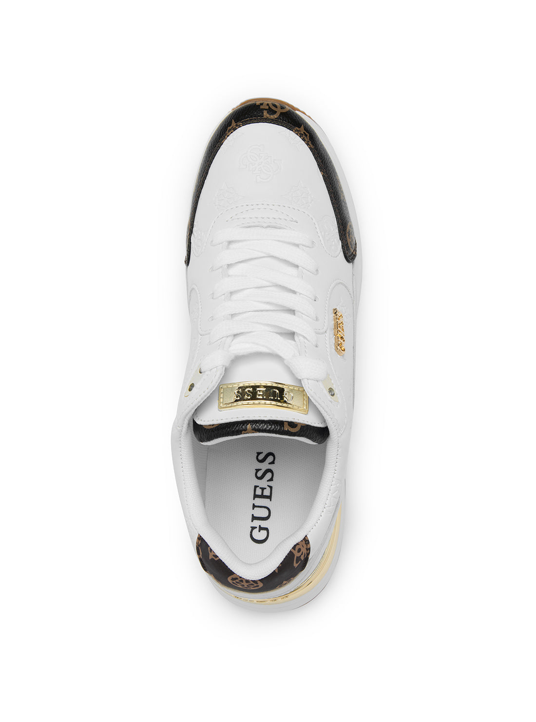 White Logo Moxea Sneakers | GUESS Women's Shoes | top view