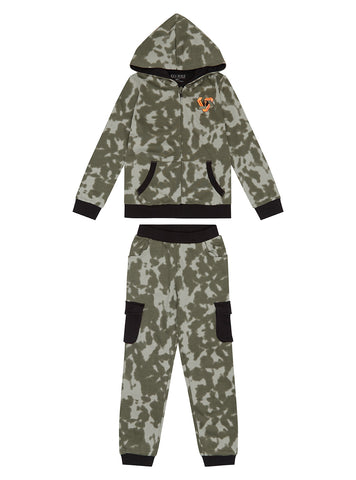 GUESS Green Khaki Jumper and Pants 2 Piece Set (2-7) front view