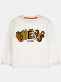 GUESS White Long Sleeve T-Shirt (2-7) front view