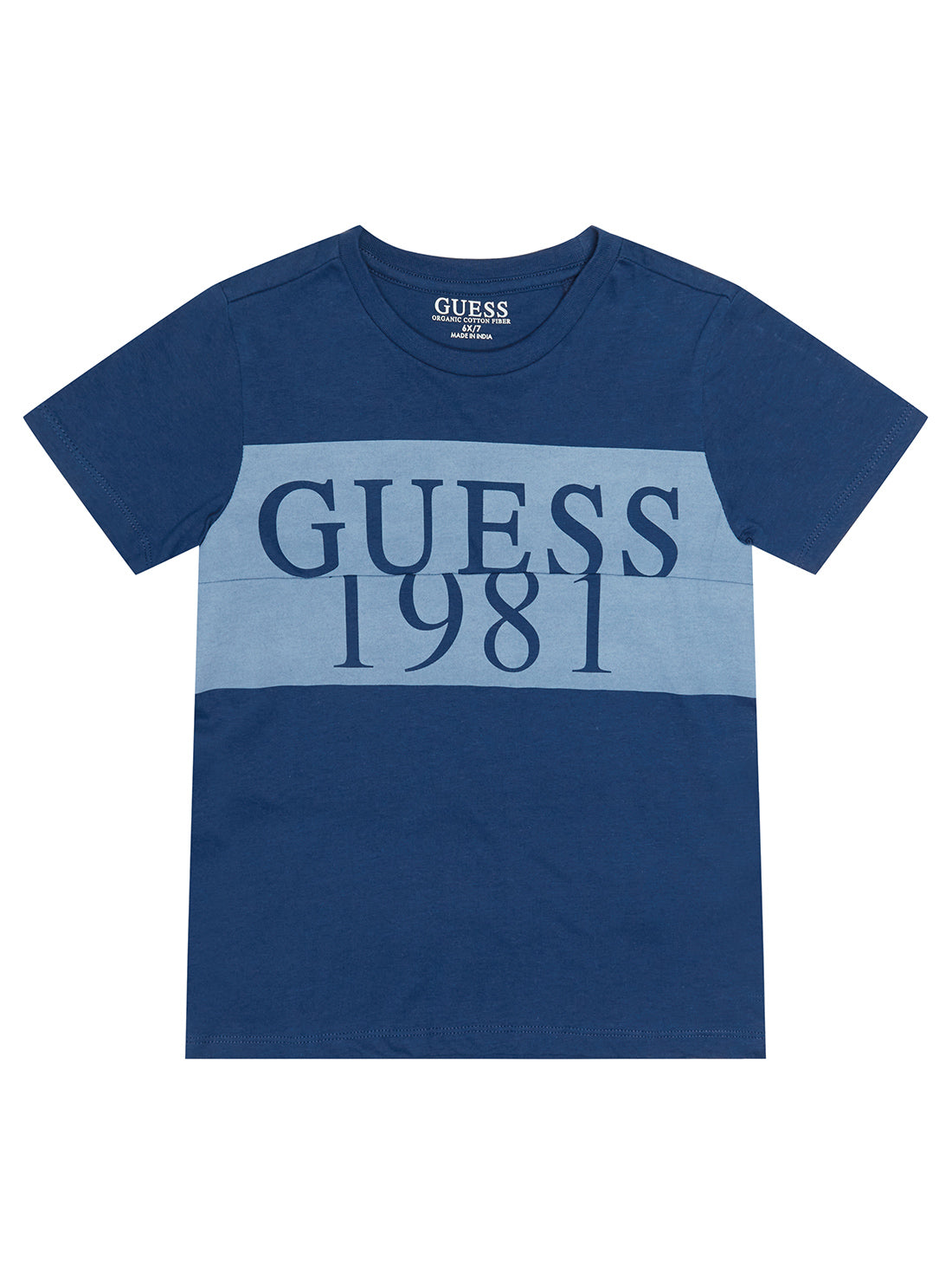 Boy's Navy Blue 1981 Logo T-Shirt front view
