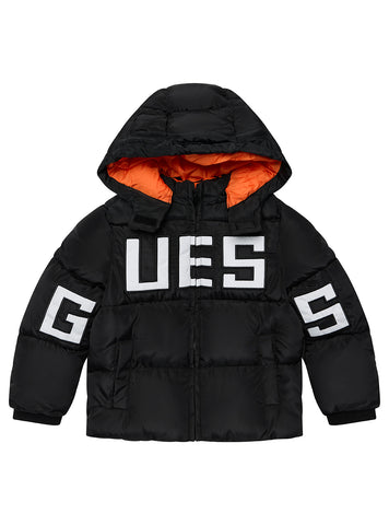 Black Hooded Padded Jacket (2-7)