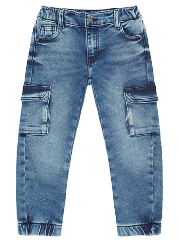 Blue Denim Cargo Pants (2-7)