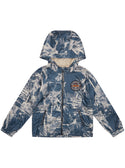 GUESS Navy Island Print Windbreaker (2-7) front view