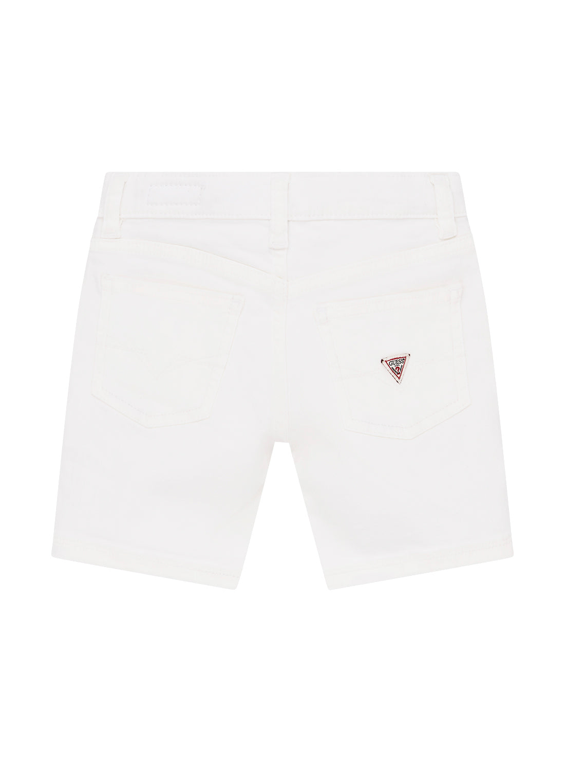GUESS Kids White Bull Denim Shorts (2-7) N4RD11WE620 Back View