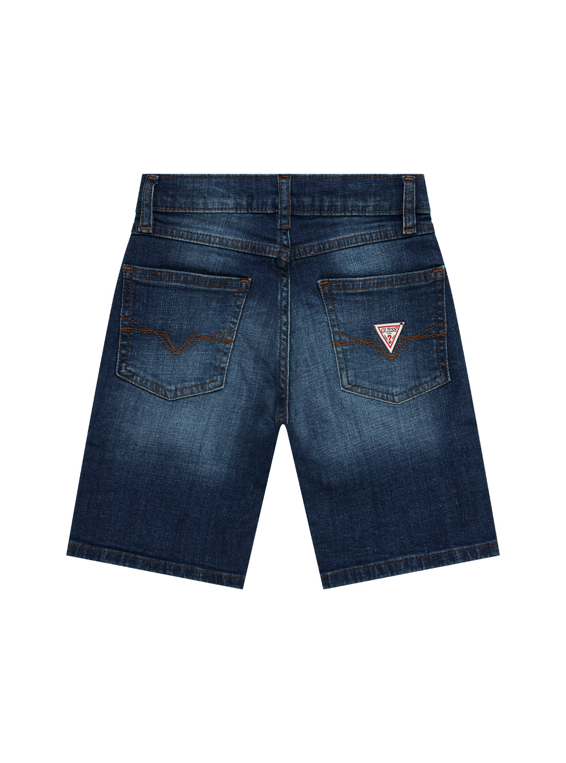 GUESS Kids Blue Stretch Denim Shorts (2-7) N4RD12D52Z0 Back View