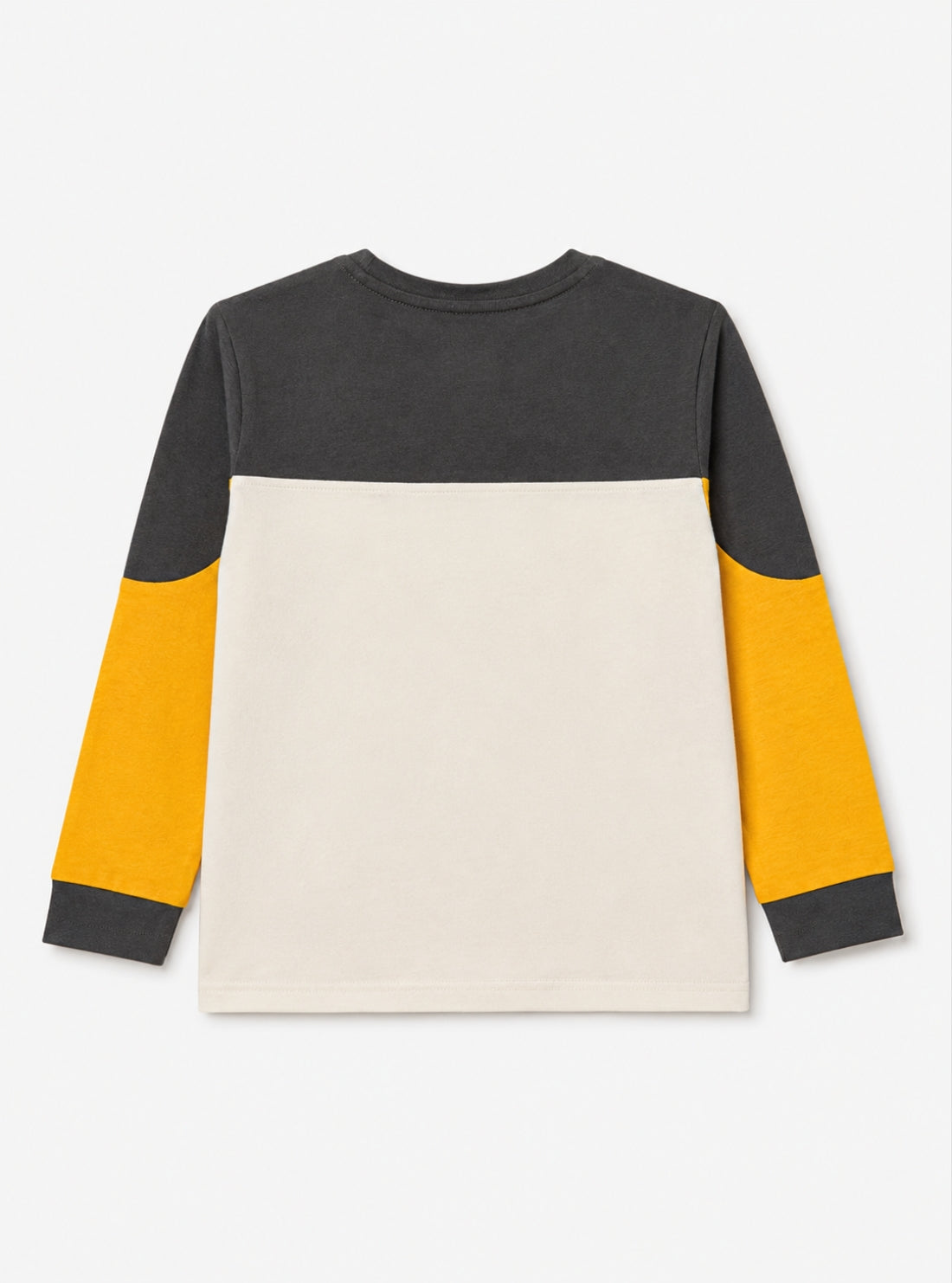 GUESS Kids Grey and Yellow Combo T-Shirt (2-7) N5BI12I3Z14 Back View