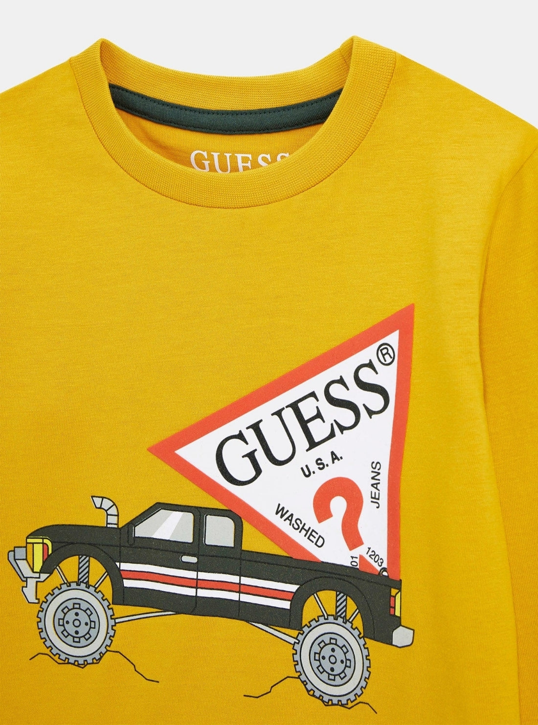 GUESS Kids Yellow Long Sleeve T-Shirt (2-) Detail View