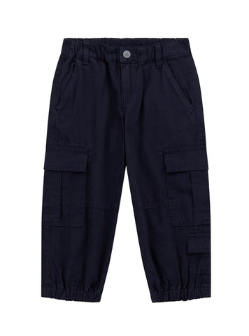 GUESS Kids Blue Poplin Parachute Cargo Pants (2-7) N5GB04WGBT1 Front View