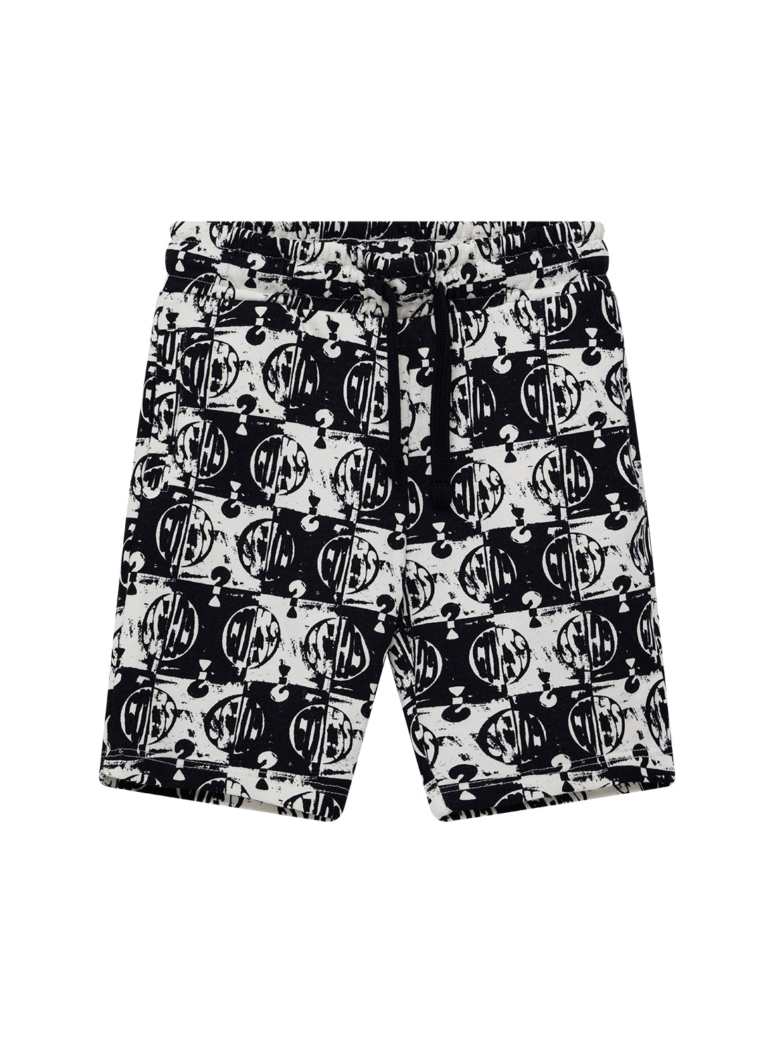 GUESS Kids Blue Multi Active Logo Shorts (2-7) N5GD05kA6R4 Front View