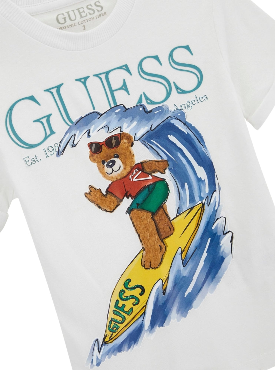 GUESS Kids Eco White Bear Graphic T-Shirt (2-7) N5GI04K8HM4Detail View