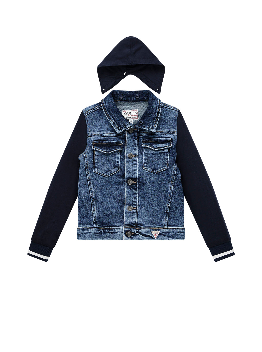 GUESS Kids Blue Comfort Denim Jacket (2-7) N5GL00D5NK0 Front View