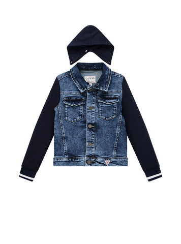 GUESS Kids Blue Comfort Denim Jacket (2-7) N5GL00D5NK0 Front View
