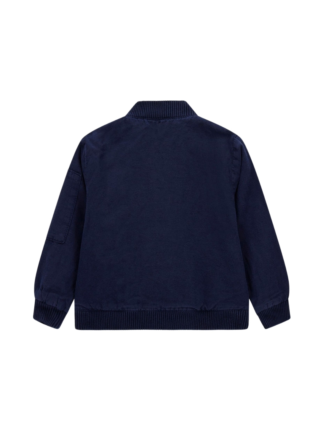 GUESS Kids Blue Oversize Linen Blend Bomber (2-7) N5GL02WG5G0 Back View