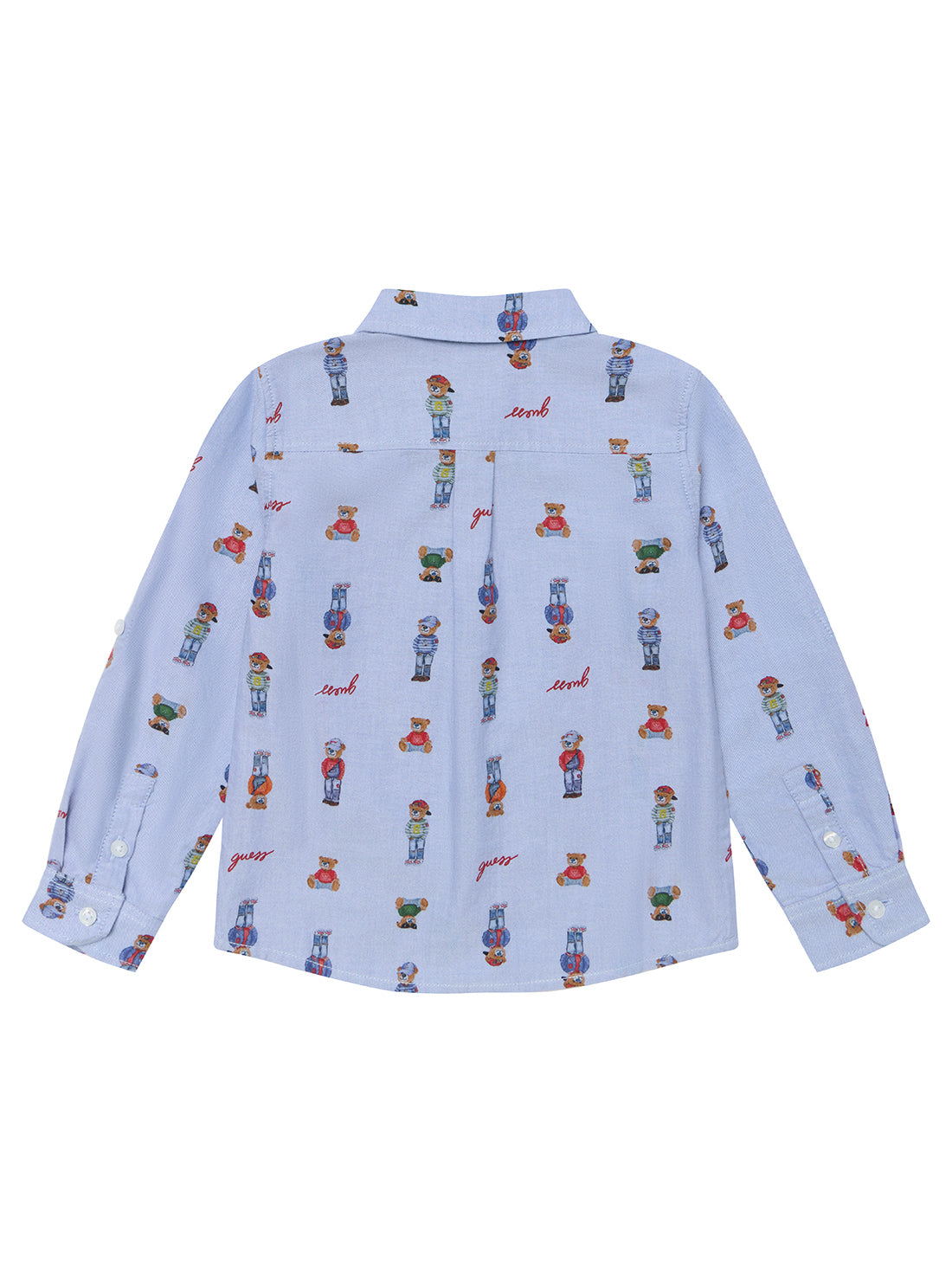 Blue Oxford Adjustable Long Sleeve Shirt (2-7)