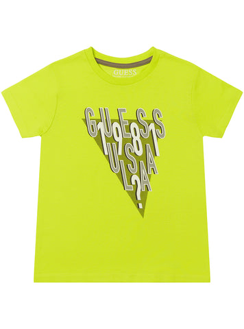 GUESS Kids Yellow Graphic T-Shirt (2-7) N5YI02K8HM4 Front View