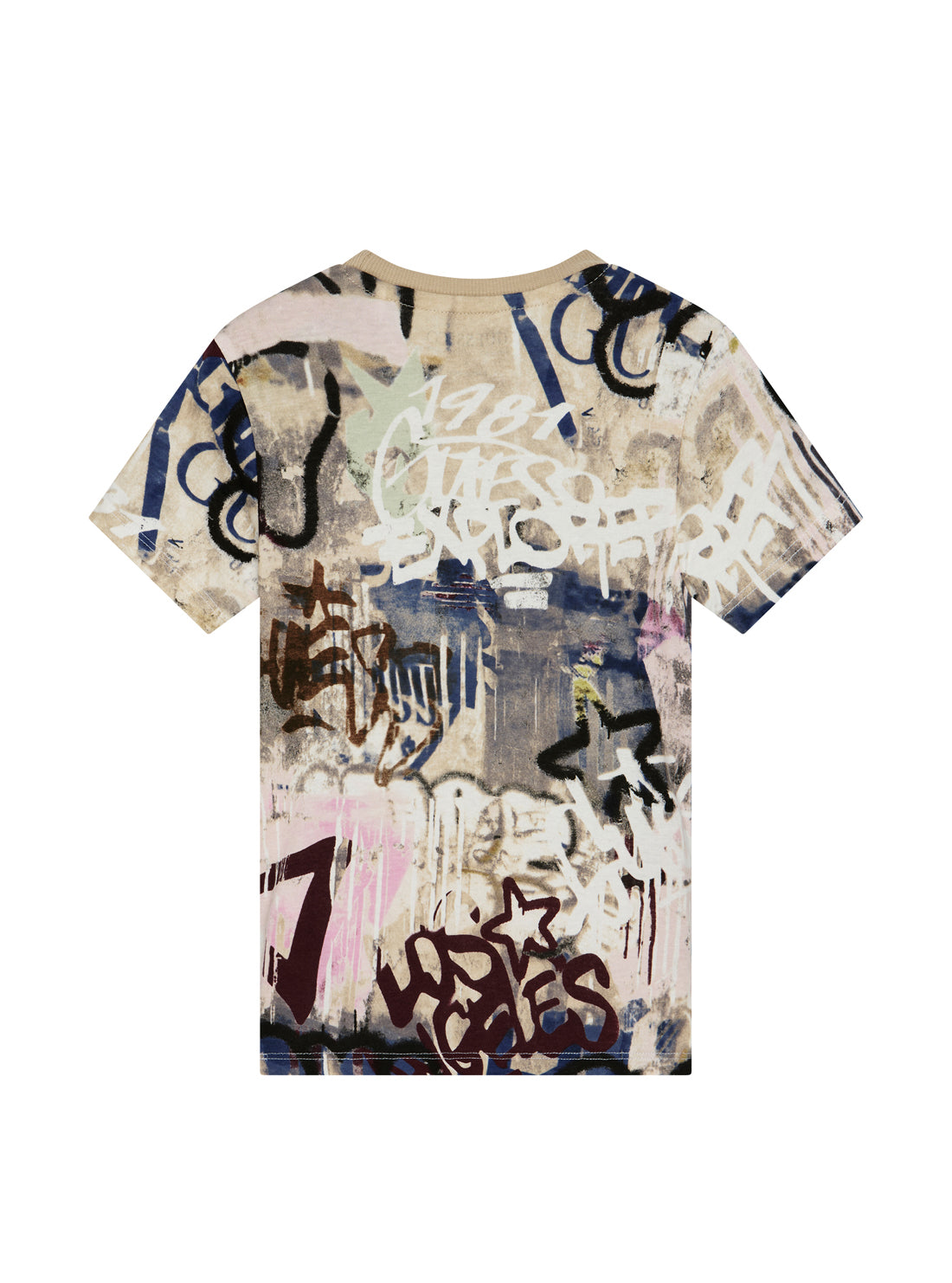 GUESS Kids Street Graffiti Print T-Shirt (2-7) N5YI04K8HM4 Back View