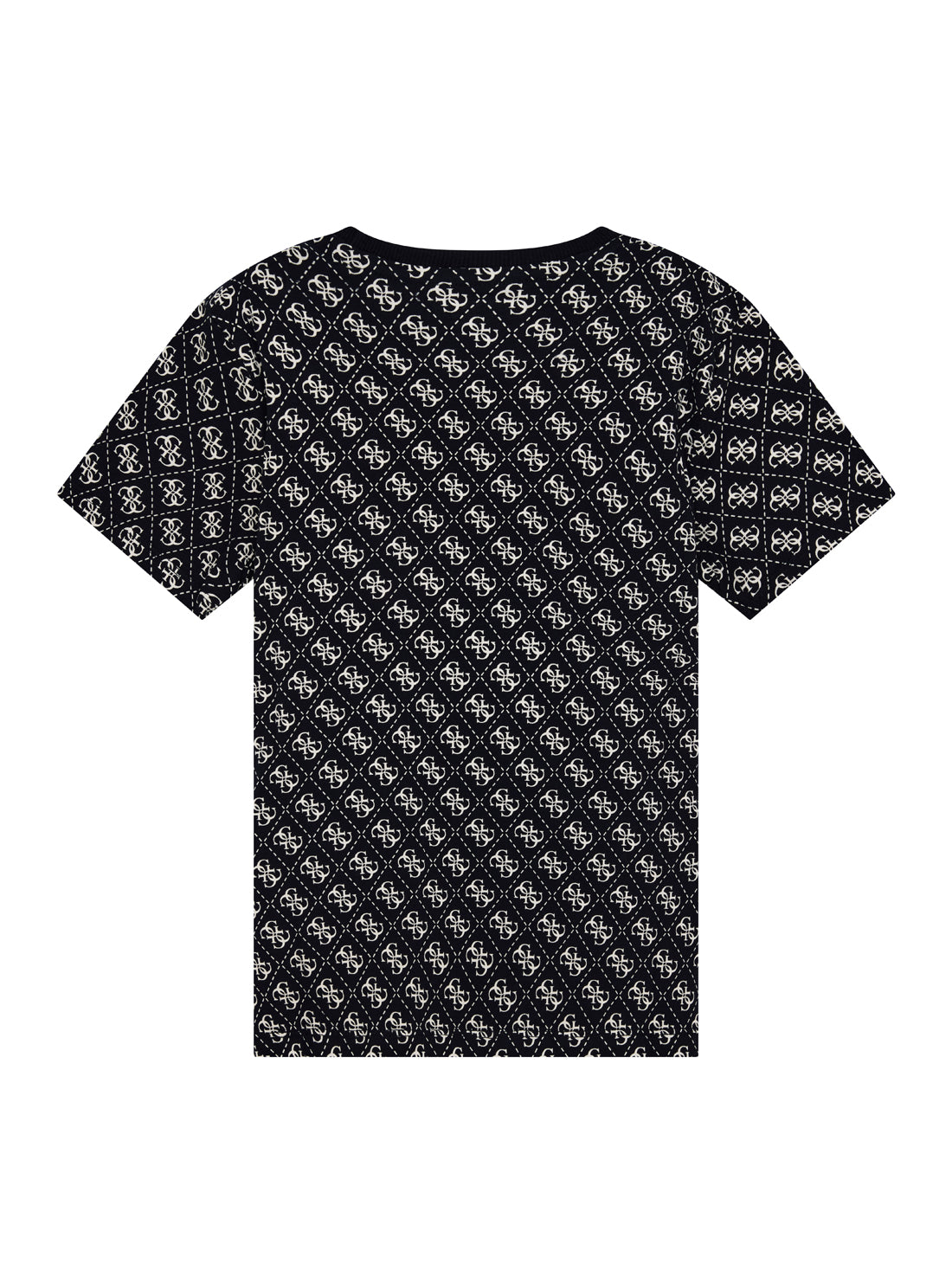 GUESS Kids Eco Navy Logo T-Shirt (2-7) N5YI04K8HM4 Back View