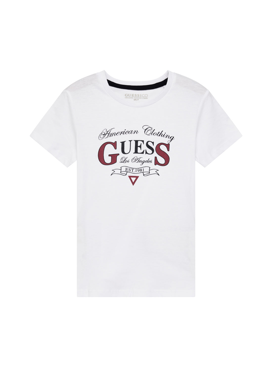 GUESS Kids Eco White Logo T-Shirt (2-7) N5YI20K8HM4 Front View