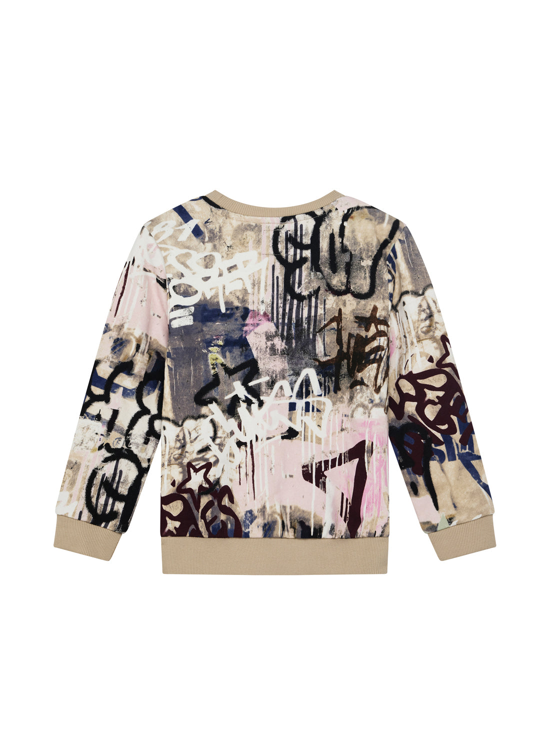 GUESS Kids Street Graffiti Print Long Sleeve Active Top (2-7) N5YQ00KA6R4 Back View