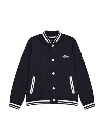 GUESS Kids Eco Blue Bomber Active Top (2-7) N5YQ10K0160 Front View