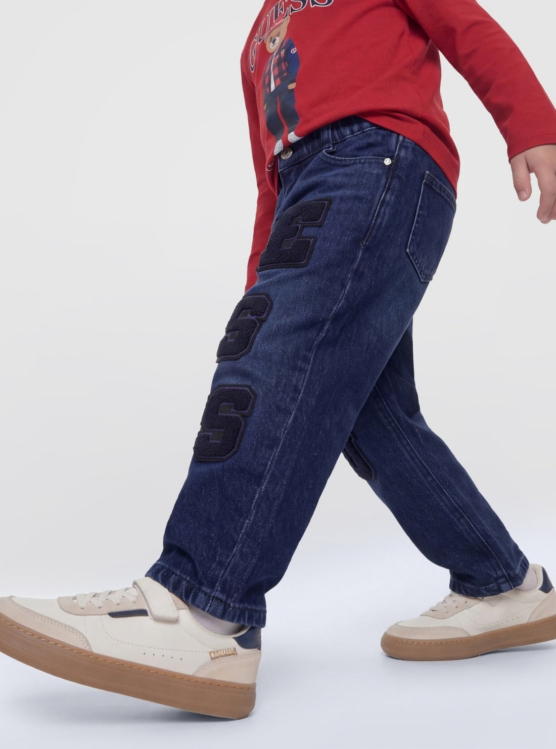 GUESS Kids Darker Wash Balloon Jeans (2-7) N6BA02D2177 Model View2
