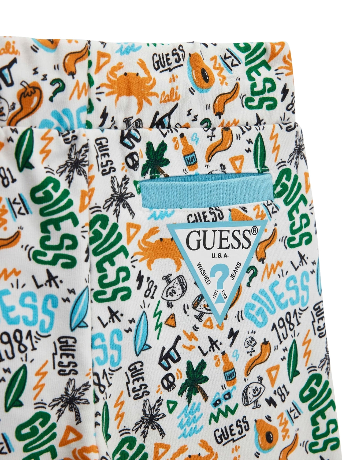GUESS Kids Multi Bermuda Summer Print Shorts (2-7) N6GD00KA6R4 Detail View