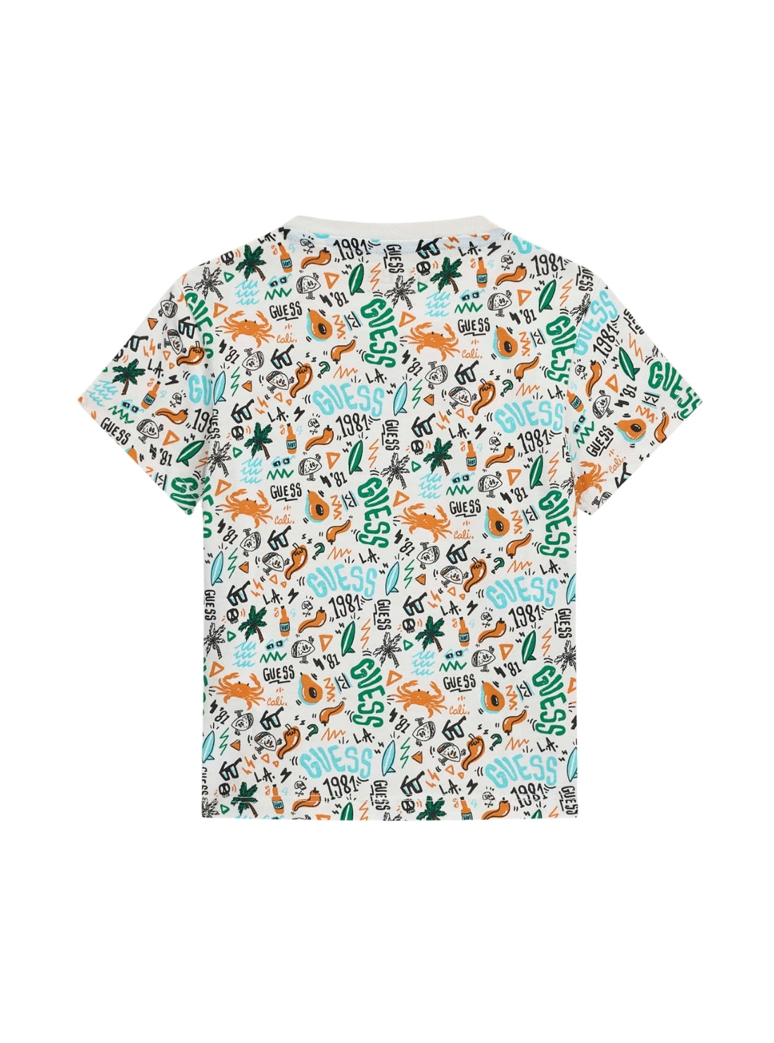 GUESS Kids Multi Summer Graphic T-Shirt (2-7) N6GI03K8HM4 Back View