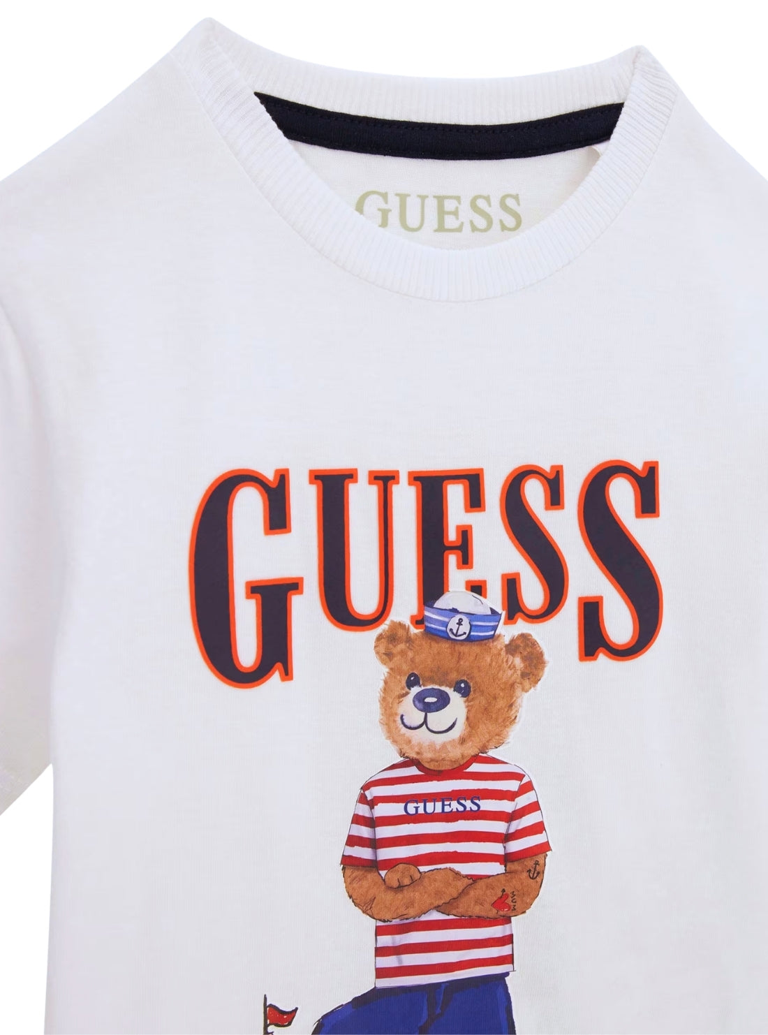 GUESS Kids White Bear Graphic T-Shirt (2-7) N6GI04K8HM4 Detail View