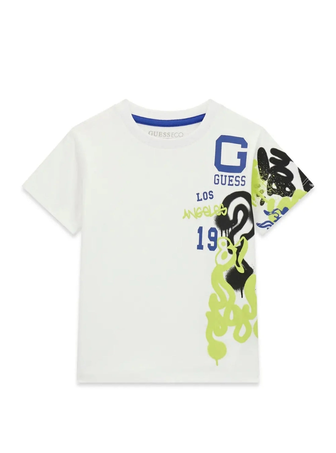 GUESS Kids White Graphic T-Shirt (2-7) N6RI07K8HM4 Front View