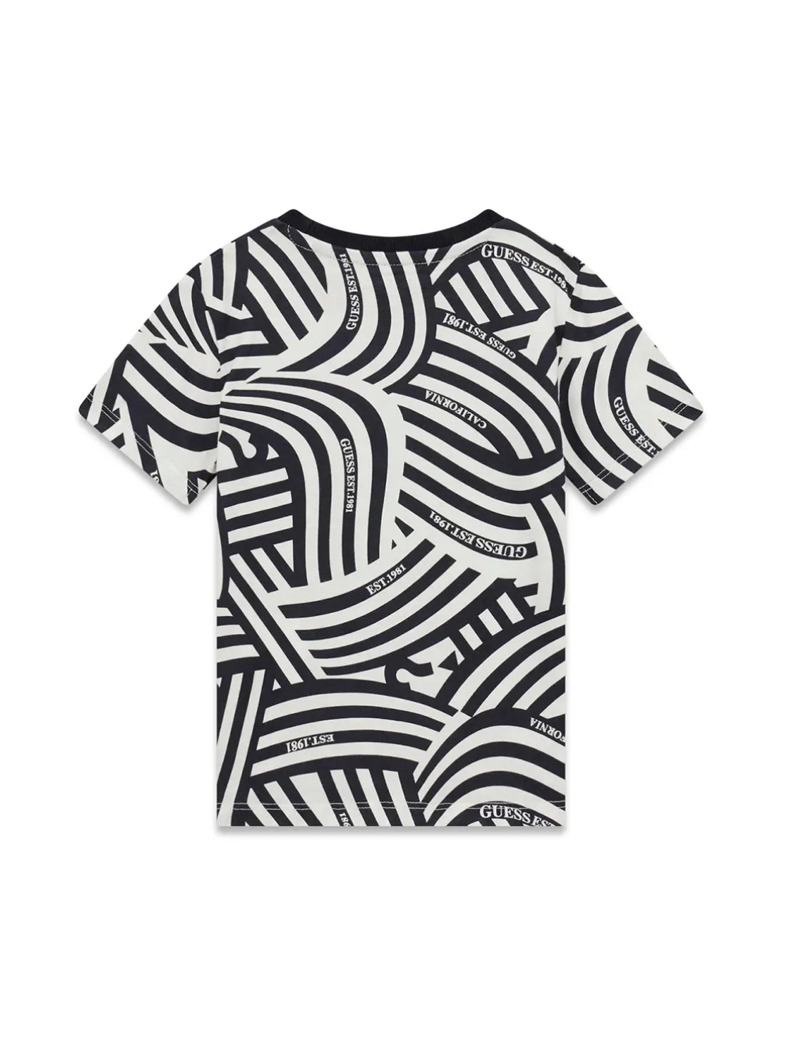 GUESS Kids Blue White Fantasy T-Shirt (2-7) N6RI13K8HM4 Back View