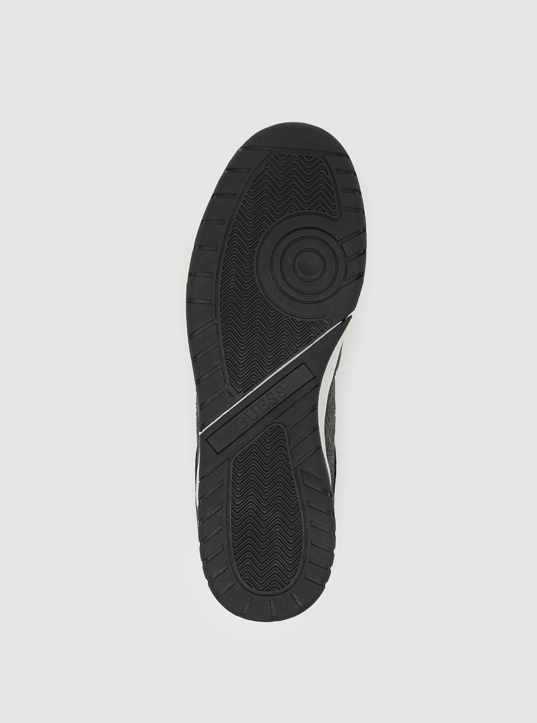 GUESS Mens Footwear Dark Grey Logo Nanon Low Top Sneakers NANON Bottom View