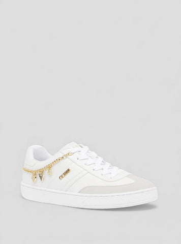 GUESS Footwear White Naoko Sneakers NAOKO3 Front Side View