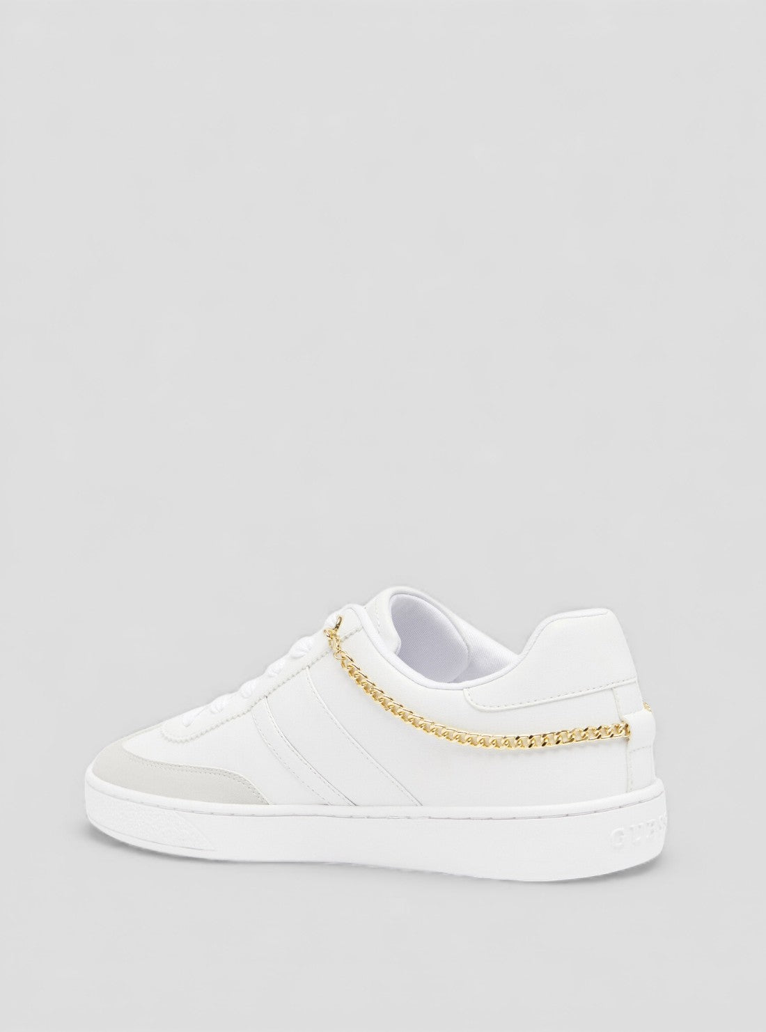 GUESS Footwear White Naoko Sneakers NAOKO3 Back Side View