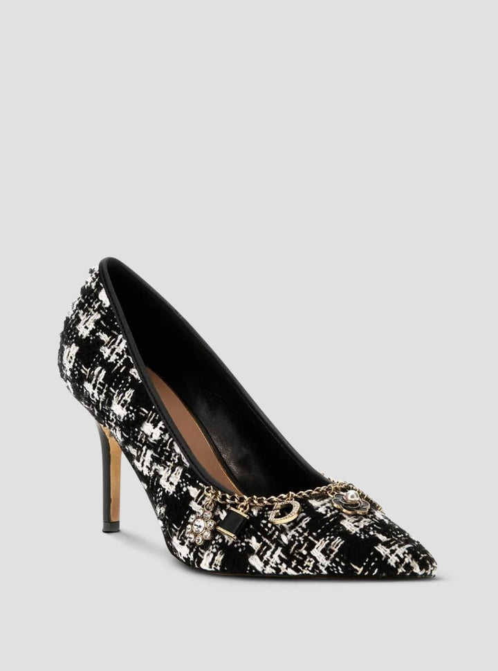 GUESS Womens Black Multi Naseenly Pumps NASEENLY Front Side View