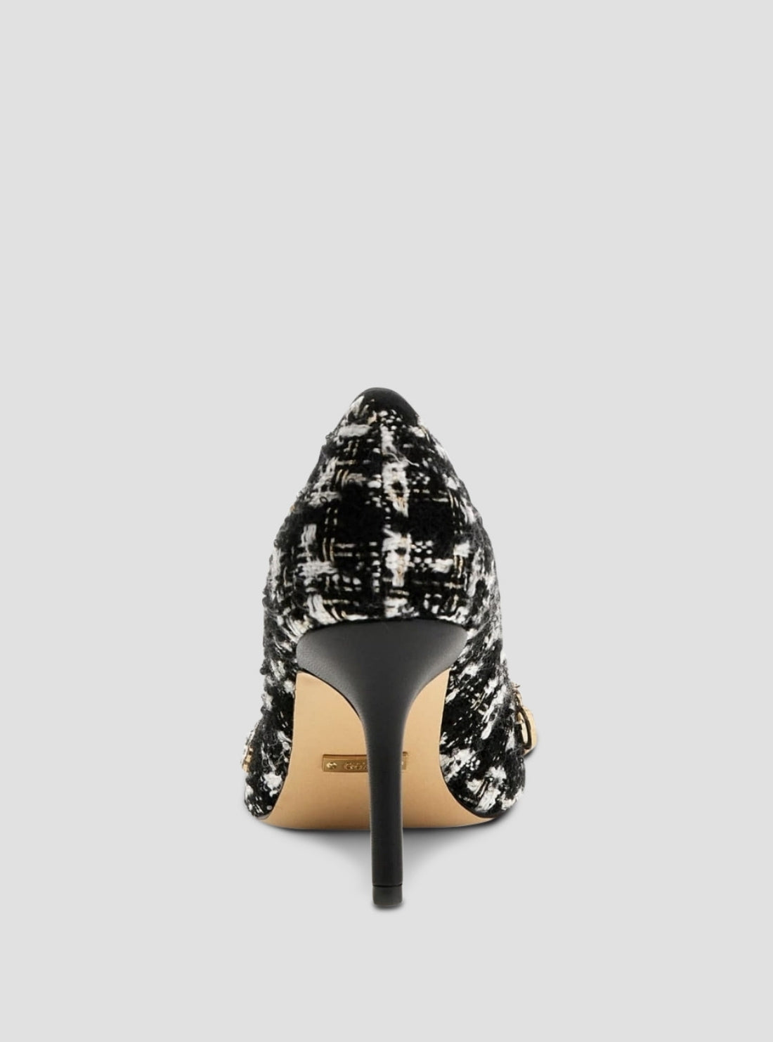 GUESS Womens Black Multi Naseenly Pumps NASEENLY Back View