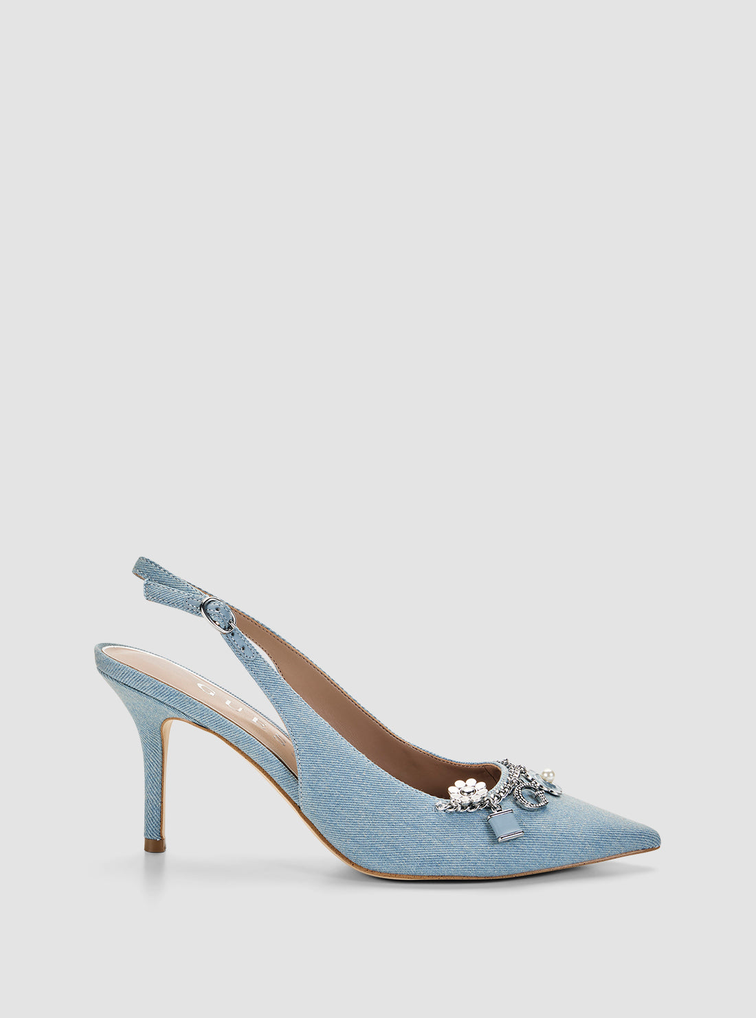 GUESS Footwear Blue Naska Pumps NASKA Side View