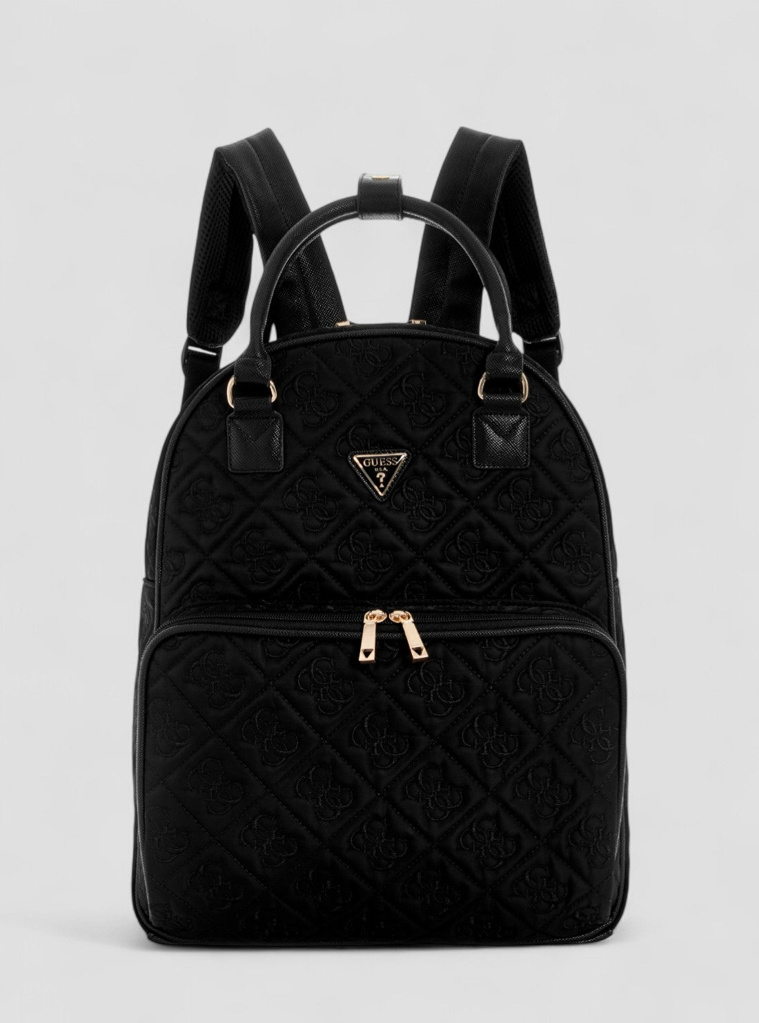 GUESS Womens Black Logo Adelasia Backpack NB9658030 Front View