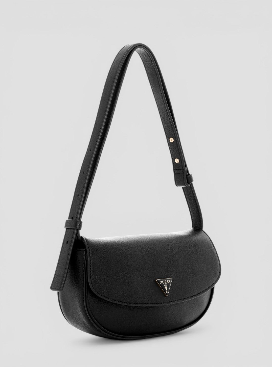 GUESS Womens Black Mini Convertible Flap Shoulder Bag NG954278 Side View