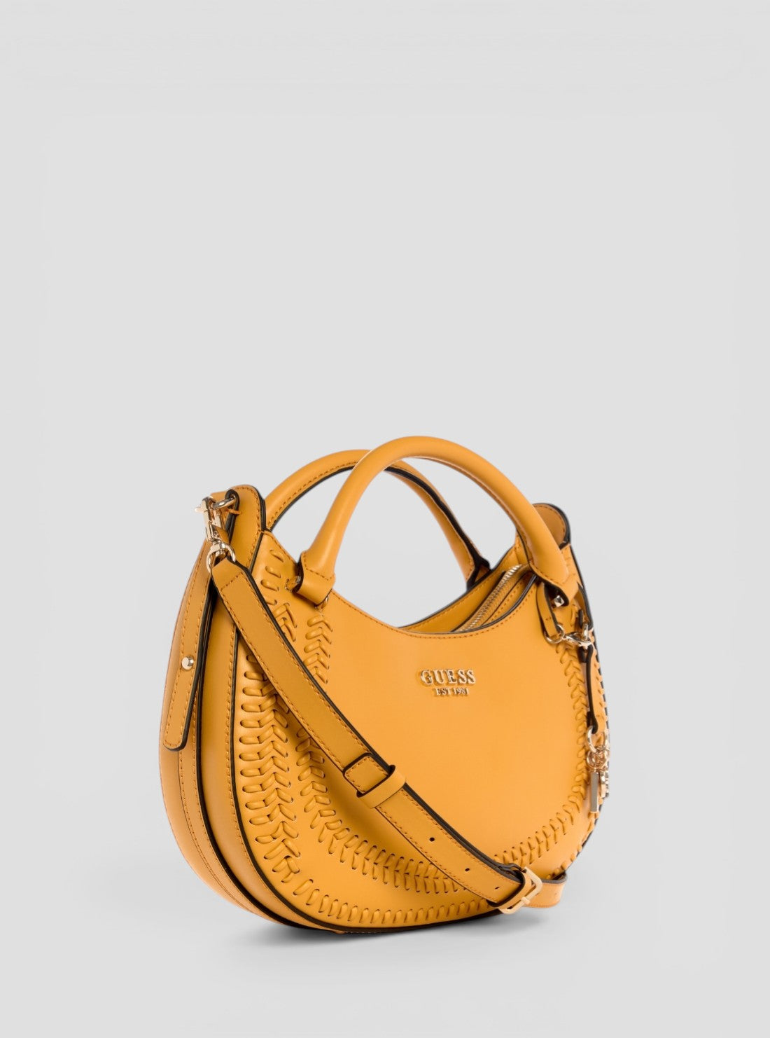 Yellow Tatum Satchel Bag | GUESS