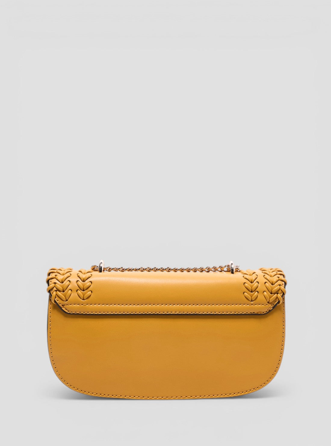 GUESS Womens Yellow Tatum Convertible Crossbody Flap Bag NG966721 Back View
